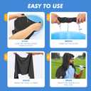 CSITE 2 Pack Cooling Hoodie Towels, Instant Cooling Towels for Neck and Face, UPF 50 Sun Protection, Ice Towel for Hot Weather, Head Towel for Sports, Camping, Cycling & More Activities