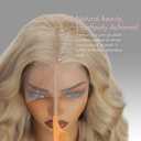 Ash Blonde Wig Human Hair 13x4 HD Lace Front Glueless Wigs for Women - Body Wave, Pre Plucked Hairline, Mini Knots, 250% Density