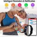 Zeacool Fitness Tracker with 24/7 Heart Rate, Blood Oxygen Blood Pressure Sleep Monitor, Activity Trackers 5 ATM Waterproof,Step Calorie Counter Pedometer Health Smart Watch for Women Men (Blac