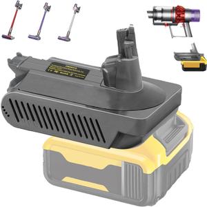 For Dyson V10 Battery Replacement, V10 Adapter for Dewalt 18V 20V MAX 60V Li-ion Battery Converter to for Dyson V10 Battery Work for Dyson V10 Cyclone Animal Absolute Fluffy SV12 Vacuum Cleaner