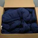 COONP Queen Mattress Topper, Extra Thick Pillowtop, Cooling Plush Mattress Pad Cover Bed Topper Protector with 8-21 Inch Deep Pocket (Navy Blue, Queen)