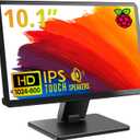 Touch Screen Monitor with Case,ROADOM 10.1 Raspberry Pi Screen, IPS FHD 1024600,Responsive and Smooth Touch,Dual Built-in Speakers,HDMI Input,Compatible with Raspberry Pi 5/4/3/Zero,Versatile Stand