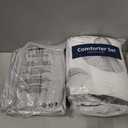 Luxudecor Floral Comforter Set King Size 7 Piece, Black Flower Bed in a Bag, Elegant Ink Comforter Bedding Set for All Season (Ink, 104"x90")