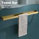 TNOMS Brushed Gold 5-Pieces Bathroom Hardware Set Towel Bar Set,Stainless Steel Bathroom Hardware 23.6 Inch Towel Bar Towel Holder Set Wall-Mounted