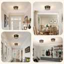 Rustic Flush Mount Ceiling Light Farmhouse Round Ceiling Light 2Pack, Round