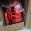 Fan for Milwaukee M18 Battery, Portable Jobsite Camping Fan with Infinite Speed Control, 3-Level Ring Light, USB-C and USB Charging, Hook, Handle, 180° Tilt for Outdoor Use, Battery Not Included