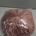 Drydiet 1 Pcs Round Throw Velvet Pillows Decorative Pleated Throw Pillows Diameter Accent Pumpkin Boho Chair Cushion for Couch Sofa Home Decoration (Dusty Rose,15'')