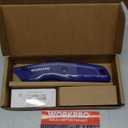 WORKPRO Premium Utility Knife, Retractable All Metal Heavy Duty Box Cutter, Quick Change Blade Razor Knife, with 10 Extra Blades (Blue)