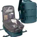 SEAFEW Vacuum Travel Backpack for Women Men, Waterproof Personal Item Bag, Anti-Theft Laptop Daypack for Work Trip Gym with Wet Bag & Shoe Compartment, Peacock Blue, 31*17*42cm