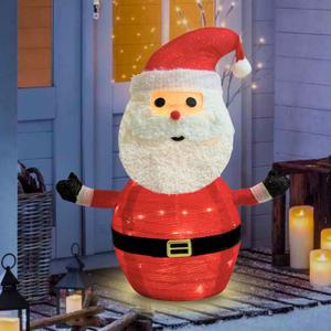Lighted PopUP Christams Santa Claus Decorations, 27 Inch Santa with 45 LED Lights, Battery Powered Collapsible Prelit Santa for Indoor Outdoor Christmas Decorations Garden Yard Xmas Decor, Timer