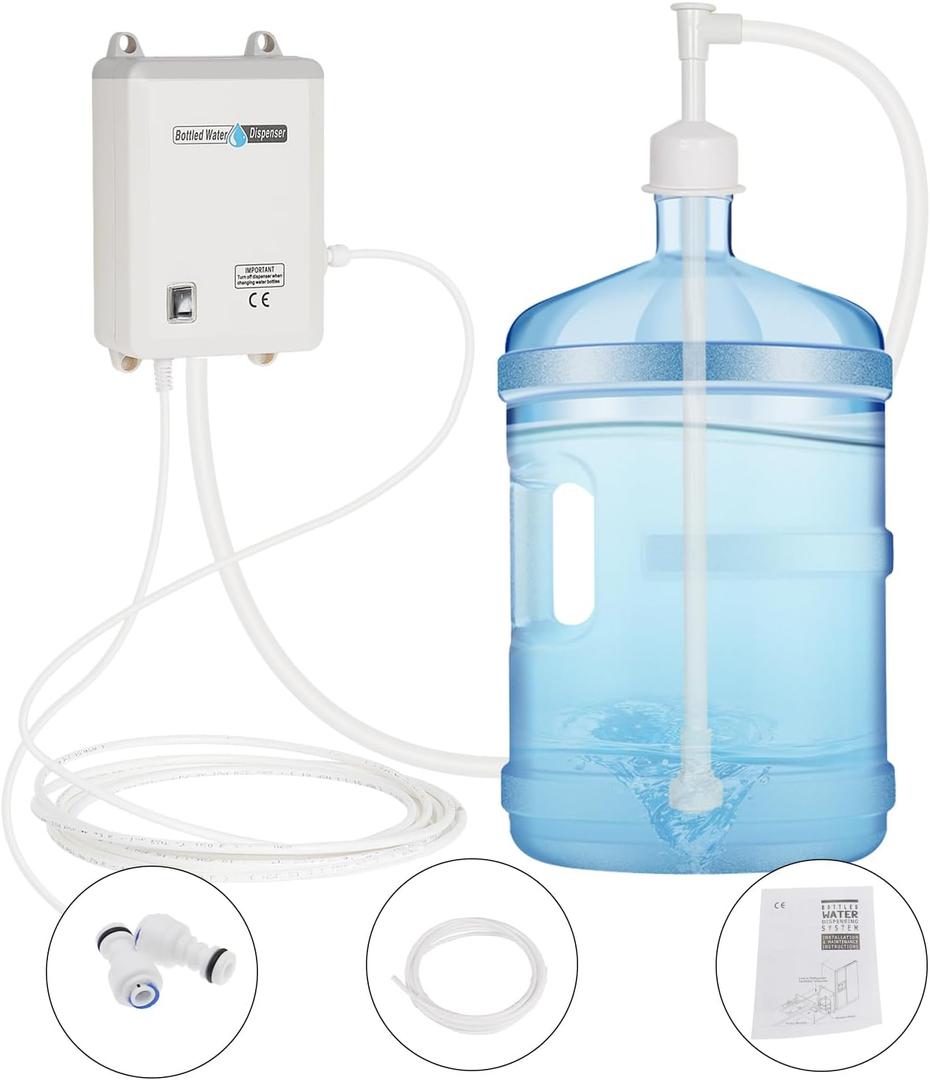 Water Dispenser Pump System for 5 Gallon Bottle,Drinking Water Dispensing Single Inlet Quiet for Refrigerator Home,110V Electric Jug Water Pump for Kitchen Ice Coffee Tea Maker