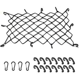 Cargo Nets 47" x 36",6mm Premium Bungee Cord Net,3" x 3" Grid Mesh Cargo Net,Auto Roof Tie-Down Net with 14 Hooks