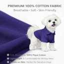 Lovelonglong Basic Dog Polo Shirts Premium Cotton, Polo T-Shirts for Dogs with a Two-Button Collar Blank, Color Purple, XXL
