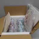 Seealle Farmhouse Table Lamps Set of 2 - Rustic Lamp for Bedroom Living Room, 22" Boho Bedside Lamps for Night Stands End Table Office Desk Lamp Nightstand Clearance with Linen Shades(Washed Blue)