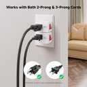 Cable Matters [ETL Listed] 3-Pack Grounded Outlet Switch with On Off, Plug Switch On Off, Single Outlet Adapter, White
