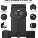 Garment Duffle Bag for Men,Convertible Garment Bags for Travel,Suit Carry-on Travel Bag Expandable with Shoes Compartment for Business Trip,Weekend(Black)