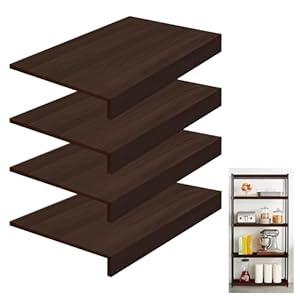 4Pcs 24x12Inch Wood Covers for Wire Shelves, Solid Wood, Thick and Steady, Used for bathrooms, Kitchens, and Food Storage Rooms, Waterproof and Moisture-Proof, Wire Rack Covers (24 x 12 Inch)