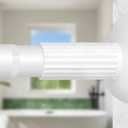 Tension Curtain Rod 51-86 Inch, Curtain Rod No Drilling for Window or Bathroom Closet, Outdoor Curtain Rods for Patio Tension Rod, Easy to Install, Never Rust, Rod Diameter 1.26 Inches - White