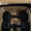 CAP 50 lbs Coated Dumbbell Set | Multiple Styles (Black handles)
