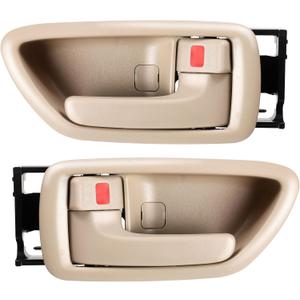 Interior Door Handle Front Rear Left Driver Right Passenger for Toyota Sequoia 2001-2007, Toyota Tundra (Crew Cab Only) 2004-2006, Toyota Avalon 2000-2004, Replace OE 81282, 69205AC010E1, Beige Interior Door Handle Front Rear Left Driver Right Passenger for Toyota Sequoia 2001-2007, Toyota Tundra (Crew Cab Only) 2004-2006, Toyota Avalon 2000-2004, Replace OE 81282, 69205AC010E1, Beige