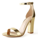 Ankis Nude Black White Heels for Women Open Toe Ankle Strap High Heel Sandals Party Wedding Strappy Buckle Sandals Standard Size 4 Inches Tall High Heel Design, Size 7