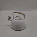 3L White Stove Top Whistle Kettle Stainless Steel Whistling Tea Kettle European Style Teapot for Household and Kitchen Whistling Kettle Suitable for All Hob/Sto