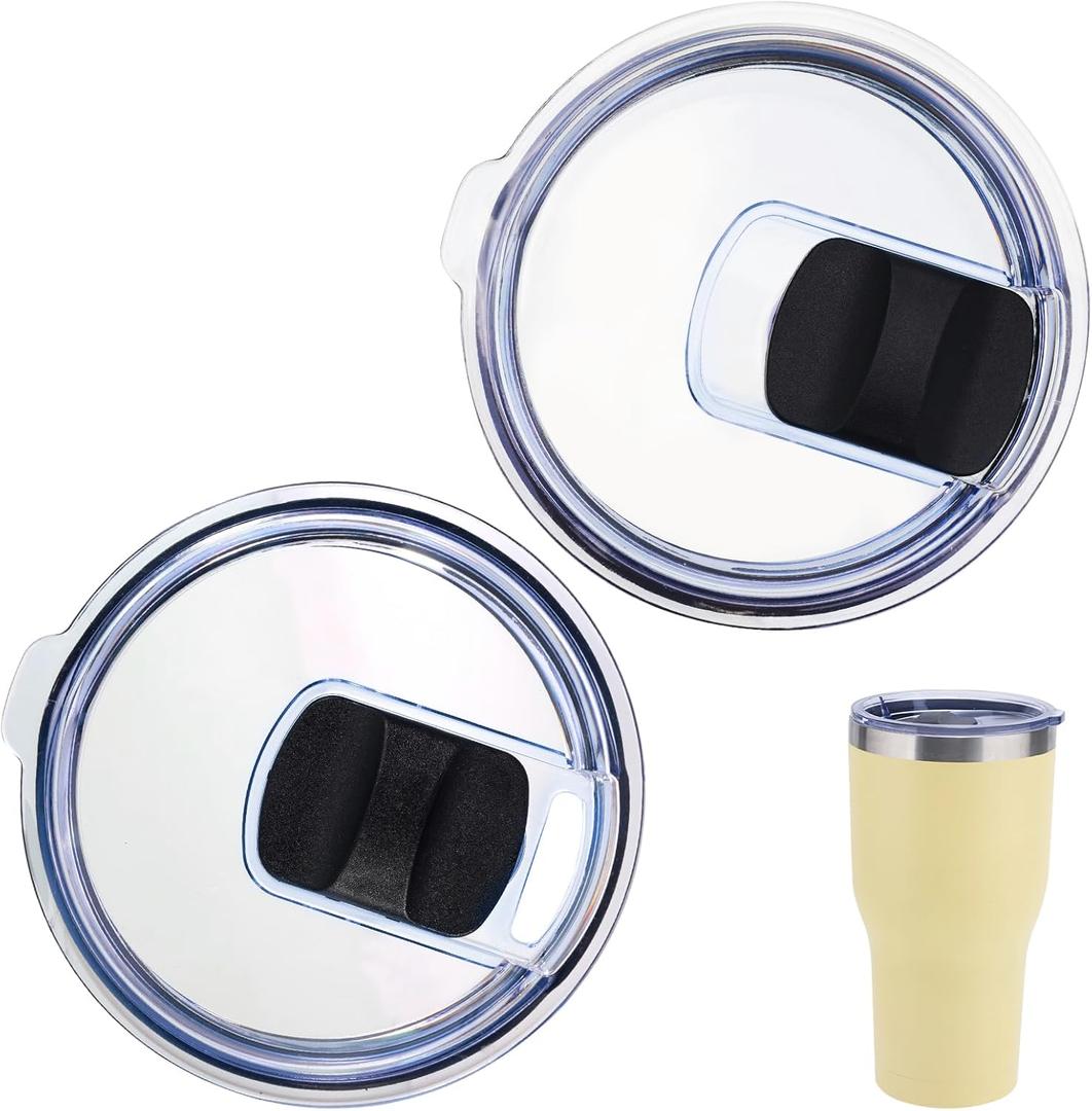 Magnetic 30 oz Tumbler Lid Compatible with Rtic Coffee Travel Mug 30oz ONLY,Splash Proof And BPA Free Replacement Lid,2Pack(OLD Rtic 30oz Not Fit)