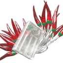 3m 20 LEDs Chili String Light LED Battery Powered Red Chili Pepper Lights Festival Decorations Light Chili Lights for Kitchen Garden Patio Camping (Red)