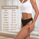 High Waisted Ribbed Cotton Thongs for Women High Cut Breathable Underwear 6-Pack Size (Black, XXL)