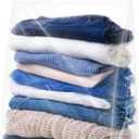 5 Gallon Zipper Bags with Handle and Bottom, Pack of 12, Heavy Duty Clear Handy Plastic Storage Bag, 18"x24" Reusable Large Zip Storage Bag for Sports, Travel, Moving and Clothes, 3-Mil Thick