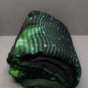 Feelyou Honeycomb Comforter Set Twin Size, Ombre Theme Bedding Sets Boys Teen Green Glitter Comforter Geometric Abstract Modern Quilt Set with 1 Pillow Case (Multi 06)