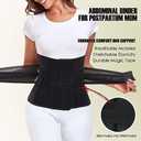 Postpartum Belly Band  Postpartum Belly Wrap, Abdominal Binder Post Surgery C-section Recovery Support Belt (Midnight Black, S/M)