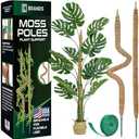 2 Pack 28'' Bendable Moss Pole Monstera Plant Support for Climbing Indoor Plants - Stakes for Potted Climbers - Tall Sticks Indoor Trellis for Houseplants - Accessories for Monstera Pot