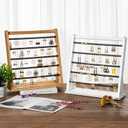 Poyilooo Earring Holder Organizer, Rustic Wood Earring Holder Stand, 5 Layer Jewelry Holder Organizer with 270 Earring Tree Holes Display Rack for Stud Earrings & Hoop Earrings, Gifts for Women