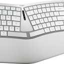 Nulea RT07B Wireless Ergonomic Keyboard - Split Keyboard, Wrist Rest, Natural Typing, Bluetooth and USB Connectivity, USB-C Rechargeable,Compatible with Windows Mac (Grey White)