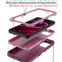 Anloes Case for T-Mobile Revvl 7 5G, Phone Case Heavy Duty Shockproof Dustproof Rugged Protective, 3 in 1 Bumper Cover for Revvl 7 5G(Without Built-in Screen Protector) (Purple)