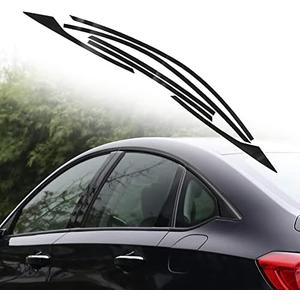 TOMALL Car Window Edge Vinyl Stickers Compatible with Honda Accord Sedan 2018 2019 2020 2021 2022 Auto Window Cover Strip Trim Accessories (Glossy Black)