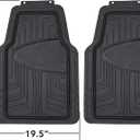 Amazon Basics 2-Piece Premium All-Season Anti-Slip Rubber Floor Mats for Cars, SUVs and Trucks, Universal Trim to Fit, Black