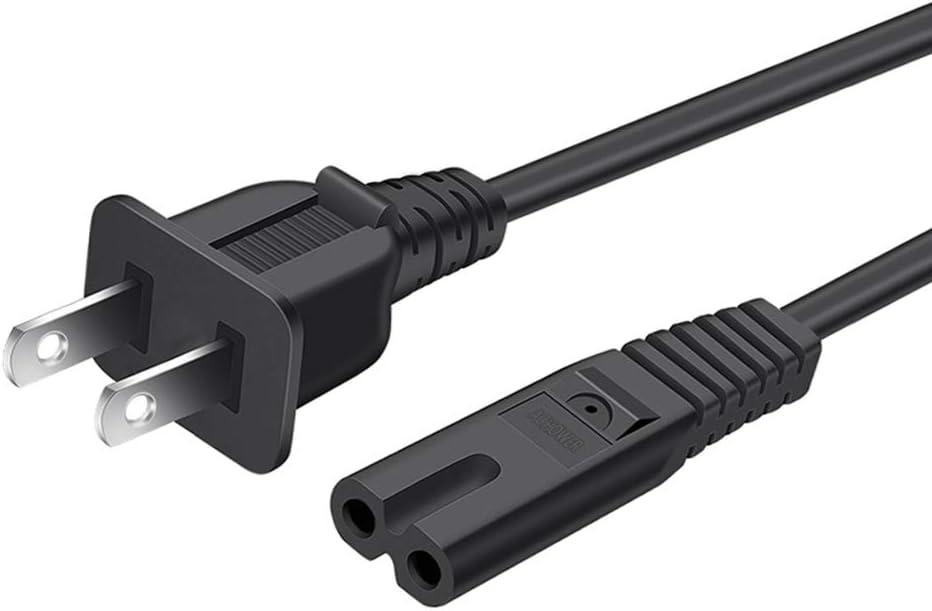 Mini Fridge Power Cord - 6FT Power Cord for Cooluli, AstroAI, Chefman, Frigidaire, Koolatro, Living Enrichment Mini Fridge AC 120V Replacement Power Cord Cable Supply 2 Prong [UL Listed]