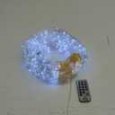 Hezbjiti LED Rope Lights 197FT Waterproof Rope Light 600 LED Flexible Tube Lights Plug in with 8 Modes for Garden Patio Bedroom Party Indoor Outdoor Decorations (Cold White)