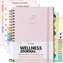 Life & Apples Wellness Planner Pro for Healthy Living - with Agenda, Food Journal, Gratitude, Fitness and Self-Care - Track Weight Loss Diet, Physical and Mental Health Goals - Undated, Rose Gold