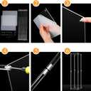 Geetery 8 Pieces Tall Acrylic Vase Wedding Centerpieces Clear Flower Stand Column Geometric Floral Vase Elegant Display Holder for Birthday Party Wedding Table Decorations (28 Inch)