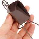 Model Miniature Wheelbarrow, 2pcs Wheelbarrow Miniature Gardening Box Dollhouse Barrows Simulation Cart Models for Action Figures Landscape Decoration