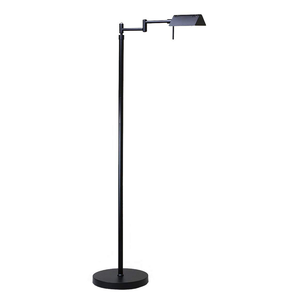 LED Pharmacy Floor Lamp, 12W LED, Full Range Dimming, 360 Degree Swing Arms, Adjustable Heights, Standing Lamp for Reading, Sewing, and Craft, ETL Listed (Black)