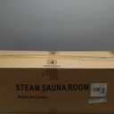 2 Person Sauna, Extra Large Sauna Box, Portable Steam Sauna Tent with 2 Steamers, 2 Folding Chair, 71x 49x 36, Black
