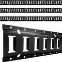 E Track Tie Down Rail, 5ft, Black Coated Steel, 4,500 LBS Per Rail