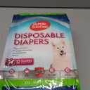 Simple Solution Disposable Female Dog Diapers, Absorbent Leak Proof Protection for Incontinence, Puppy Training, Heat Cycle, Travel, and Housebreaking, XXL Dogs, 2237 Inch Waist, 12 Count