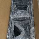 Bucherry 6 Pcs Acrylic Display Risers - Nesting Cubes 5 Sided with Hollow Bottoms Display Stand Shelf for Cosmetics Food Collectibles Jewelry Figures Show (Black)