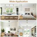 Puncoll 2PK Modern Brushed Gold Pendant Lights Kitchen Island