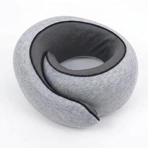 PILATENA Travel Neck Pillow, Memory Foam U-Shaped Body Positioner Pillow with Plush Velvet Cover & Breathable Mesh for Neck Pain Relief, Airplane, Car, Office Napping